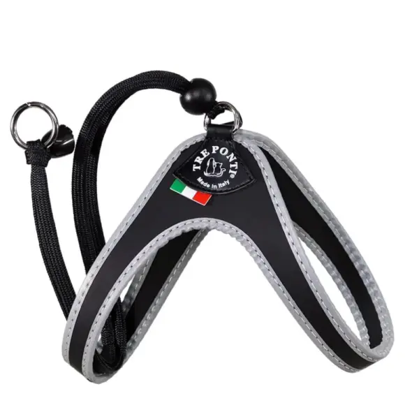 Tre Ponti Genesis Adjustable Step In Harness For Dogs And Cats, Black