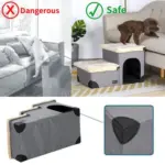 3-Step Plush Dog Stairs and Storage - Image 10
