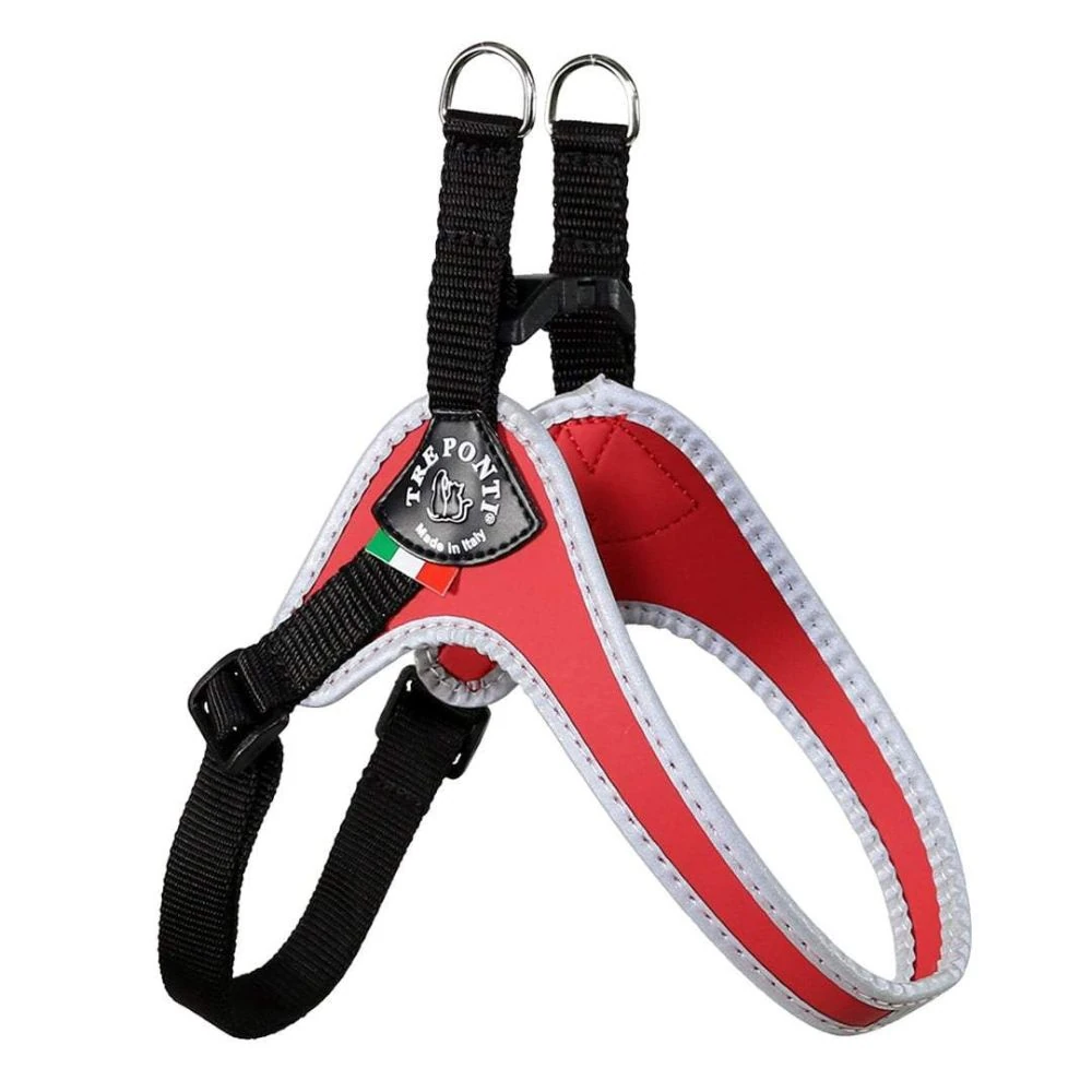 46_02807f2a-6a24-44bb-8a25-38170059a608_2000x.webp Tre Ponti Genesis Adjustable Girth Easy Fit Pet Harness, Red - Image 1