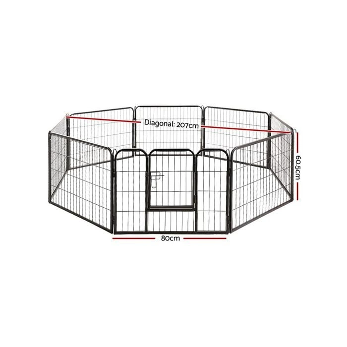 8 Panel Dog Playpen Pet Exercise Cage Enclosure Fence Play Pen