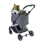 Ibiyaya Maxi Deep Carriage Pet Stroller, Twin Grey - Image 9