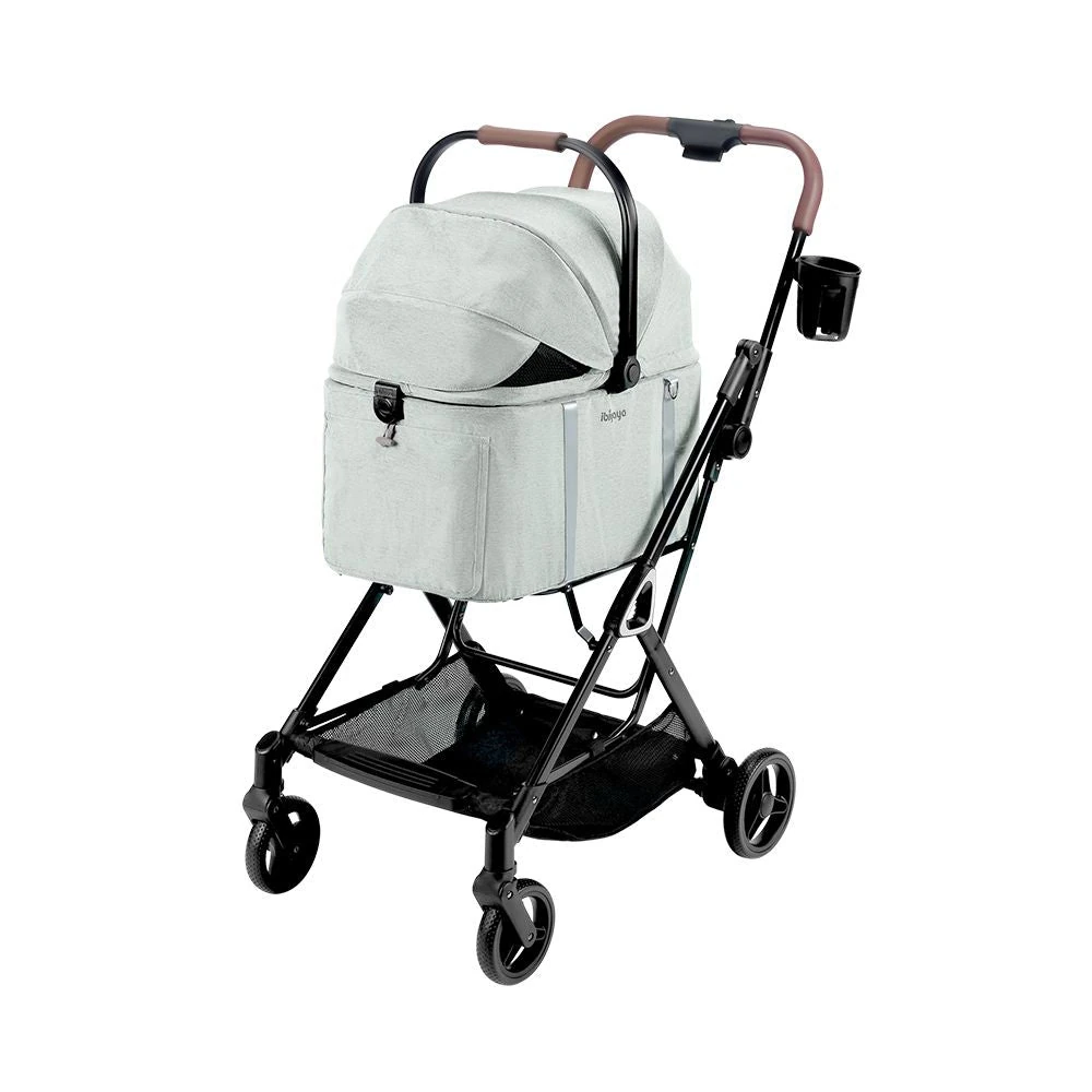 FS2511-G-5_7cd988ab-c61d-4623-8e12-d70da65dab04_2000x.webp Ibiyaya Tinker Small Detachable Pet Stroller, Sage Green - Image 1