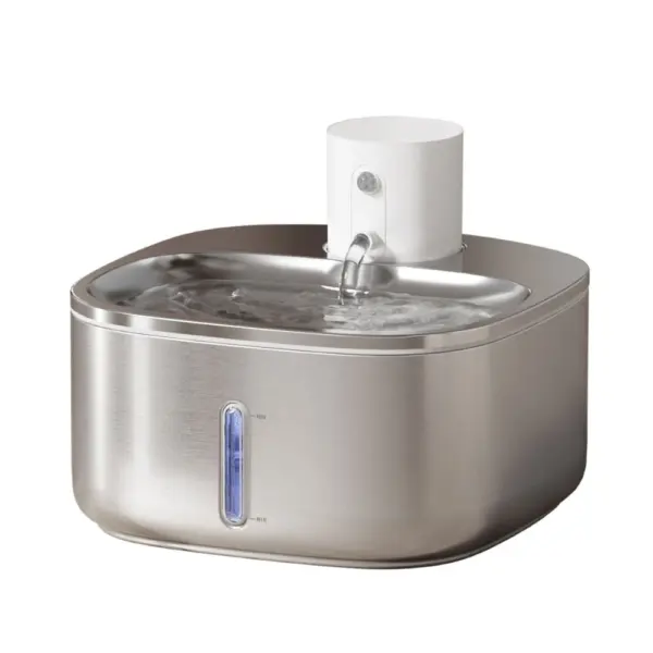 Cordless Sensor Pet Water Fountain, Stainless Steel