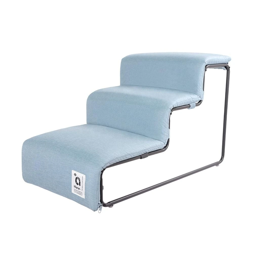 ibiyaya-ramps-stairs-ibiyaya-everest-ii-pet-stairs-for-dogs-cats-dusty-blue-36262542606555_2000x.webp Ibiyaya Everest II Pet Stairs for Dogs & Cats, Dusty Blue - Image 1