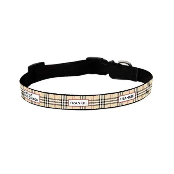 Personalised Dog Collar - Furberry, Oatmeal