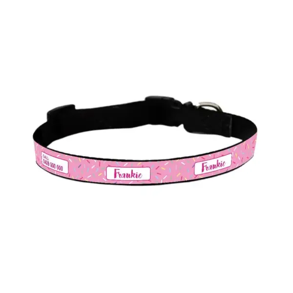 Personalised Dog Collar - Pink Sprinkles