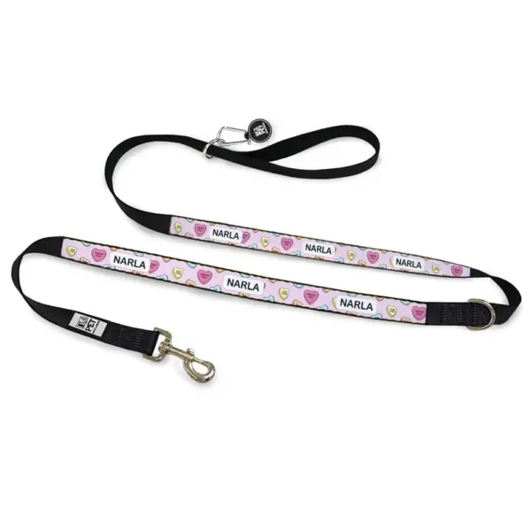 Personalised Dog Leash - Candy Hearts