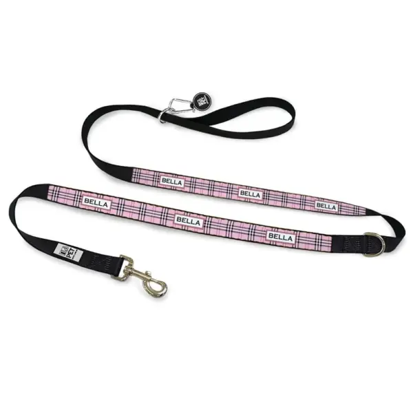 Personalised Dog Leash - Furberry, Pink