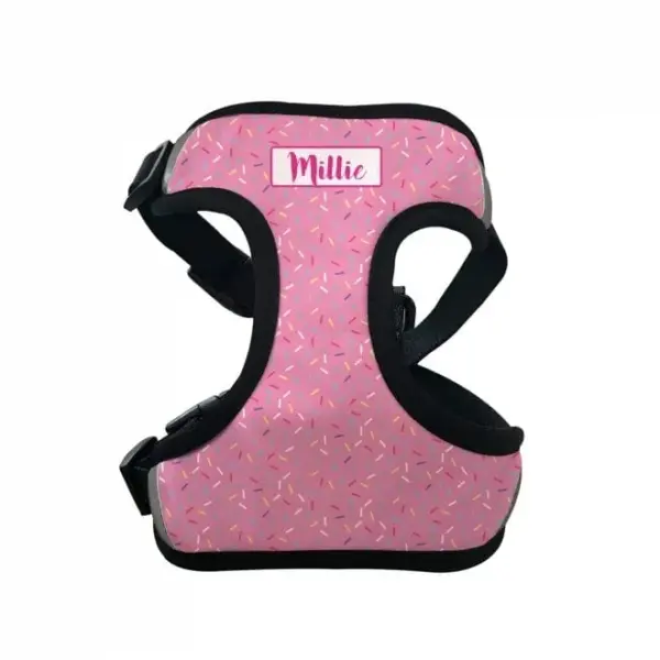 Personalised Pet Harness - Pink Sprinkles