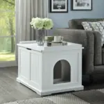 Cleo Cat Litter Cabinet, White - Image 9