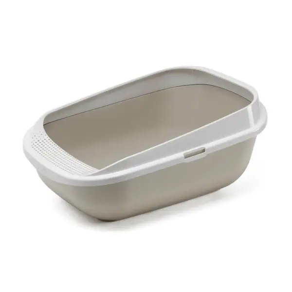 Moderna Comfy Step Cat Litter Tray, Warm Grey