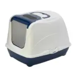 Moderna Flip Cat Enclosed Cat Litter Box, Blueberry - Image 4