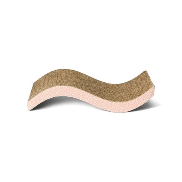 All Day Speckle Wave Cardboard Cat Scratcher Pink