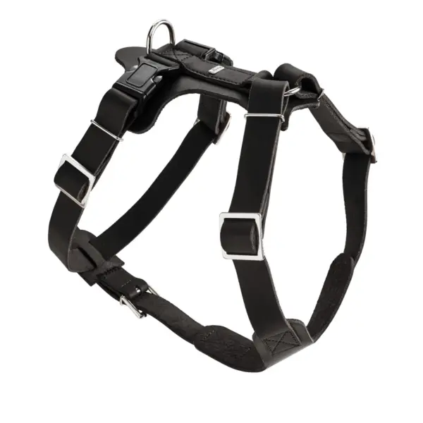 Hunter Aalborg Soft Genuine Leather Dog Harness, Black