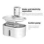 Cordless Sensor Pet Water Fountain, White - Image 3
