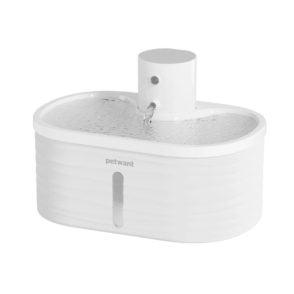 pw-w4main_2000x.webp Cordless Sensor Pet Water Fountain, White - Image 1